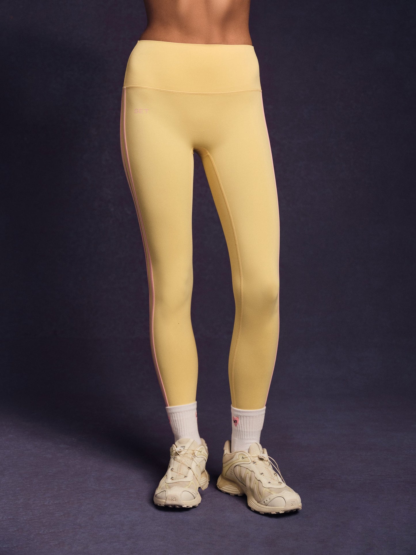 BREATHE 1.0 DUO STRIPE LEGGINGS - TAFFY | SET ACTIVE
