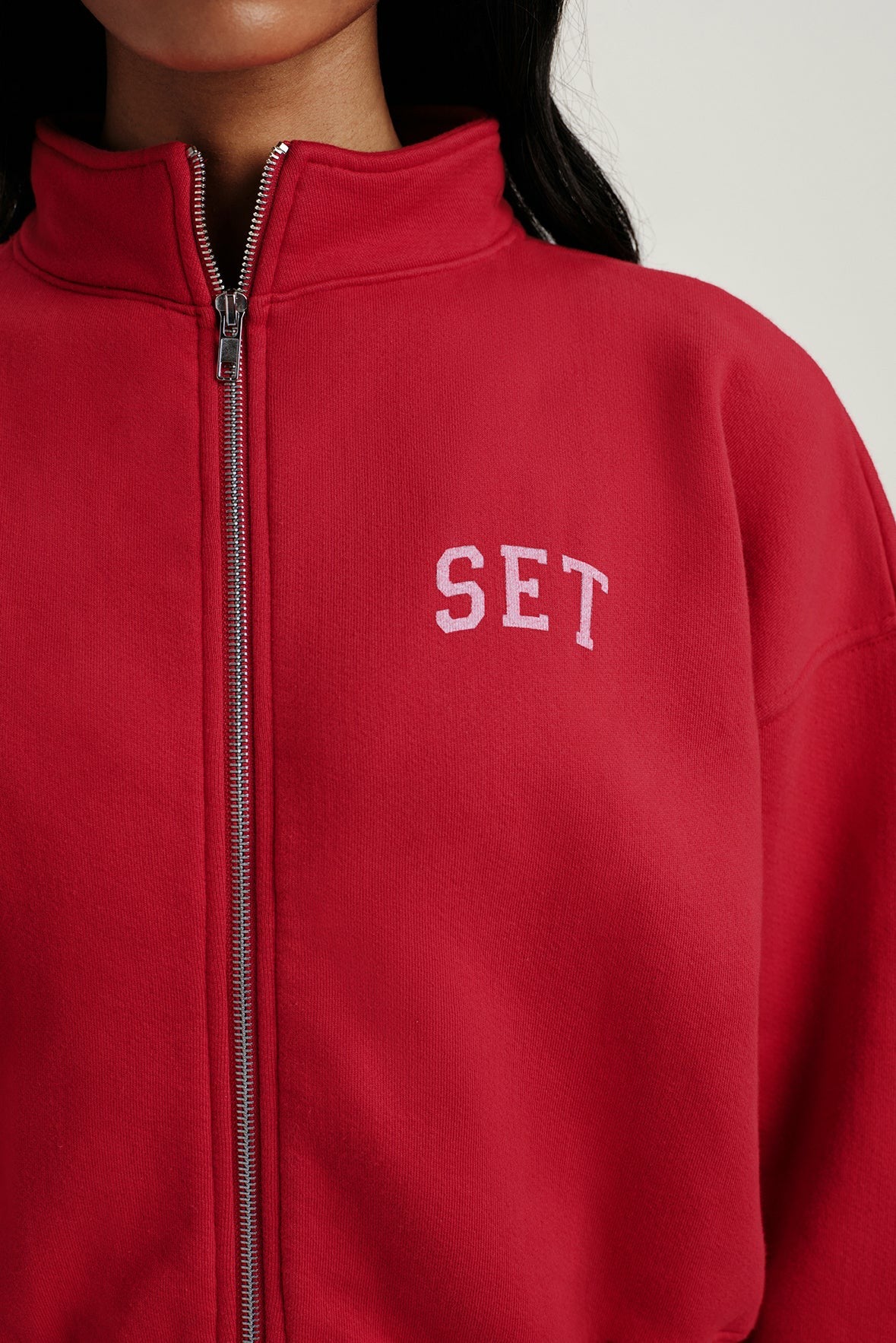 MIDWEIGHT SWEATS STAPLE SET FUNNEL ZIP - SONNET | SET ACTIVE
