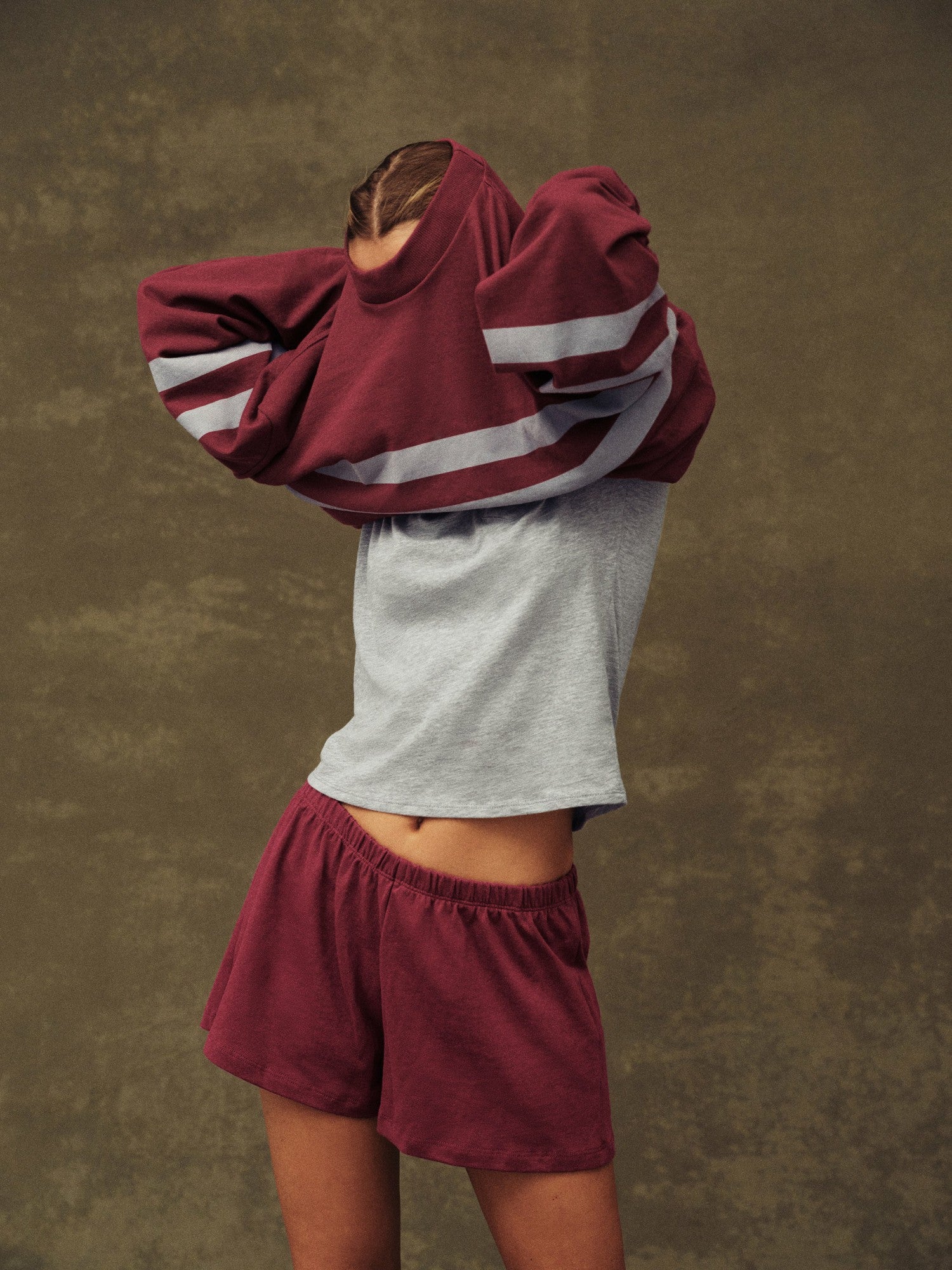 HEAVY COTTON EASY STRIPE LONG SLEEVE - SEPIA | SET ACTIVE