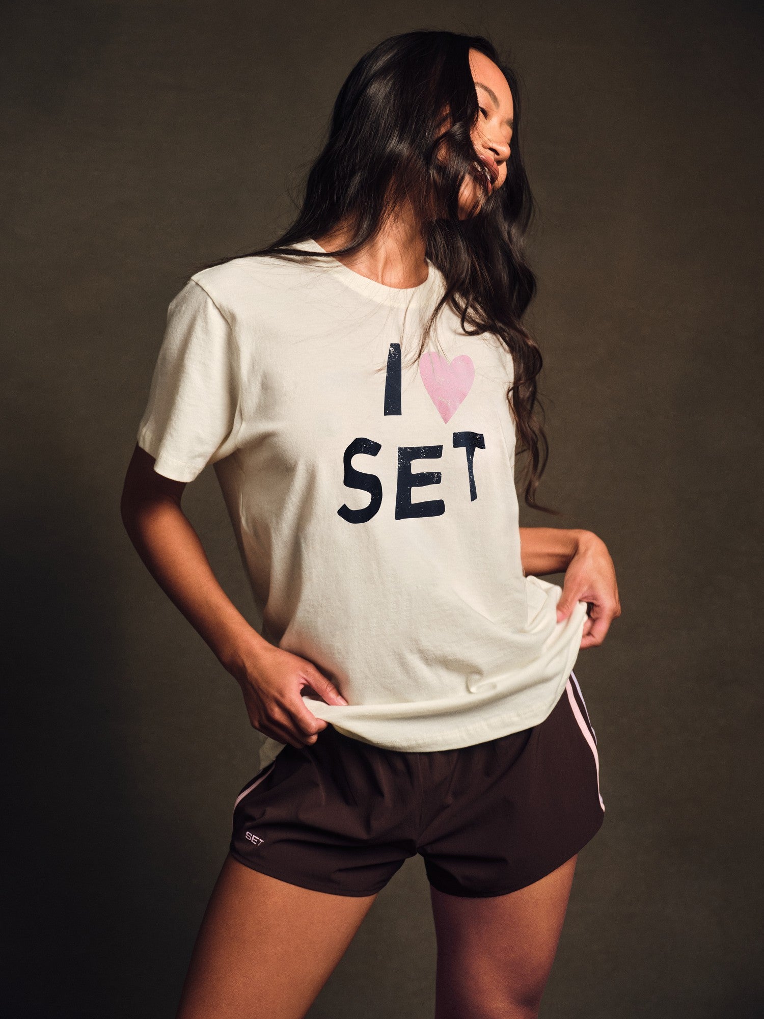 CLASSIC COTTON DAILY I LOVE SET BOYFRIEND TEE - ICING | SET ACTIVE
