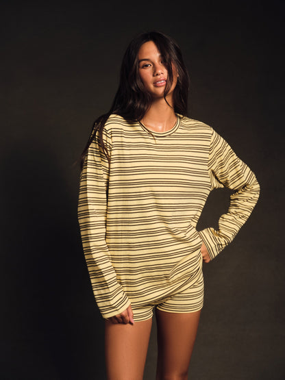 STRIPE JERSEY STRIPE OVERSIZED LONG SLEEVE - SPARKLER | SET ACTIVE