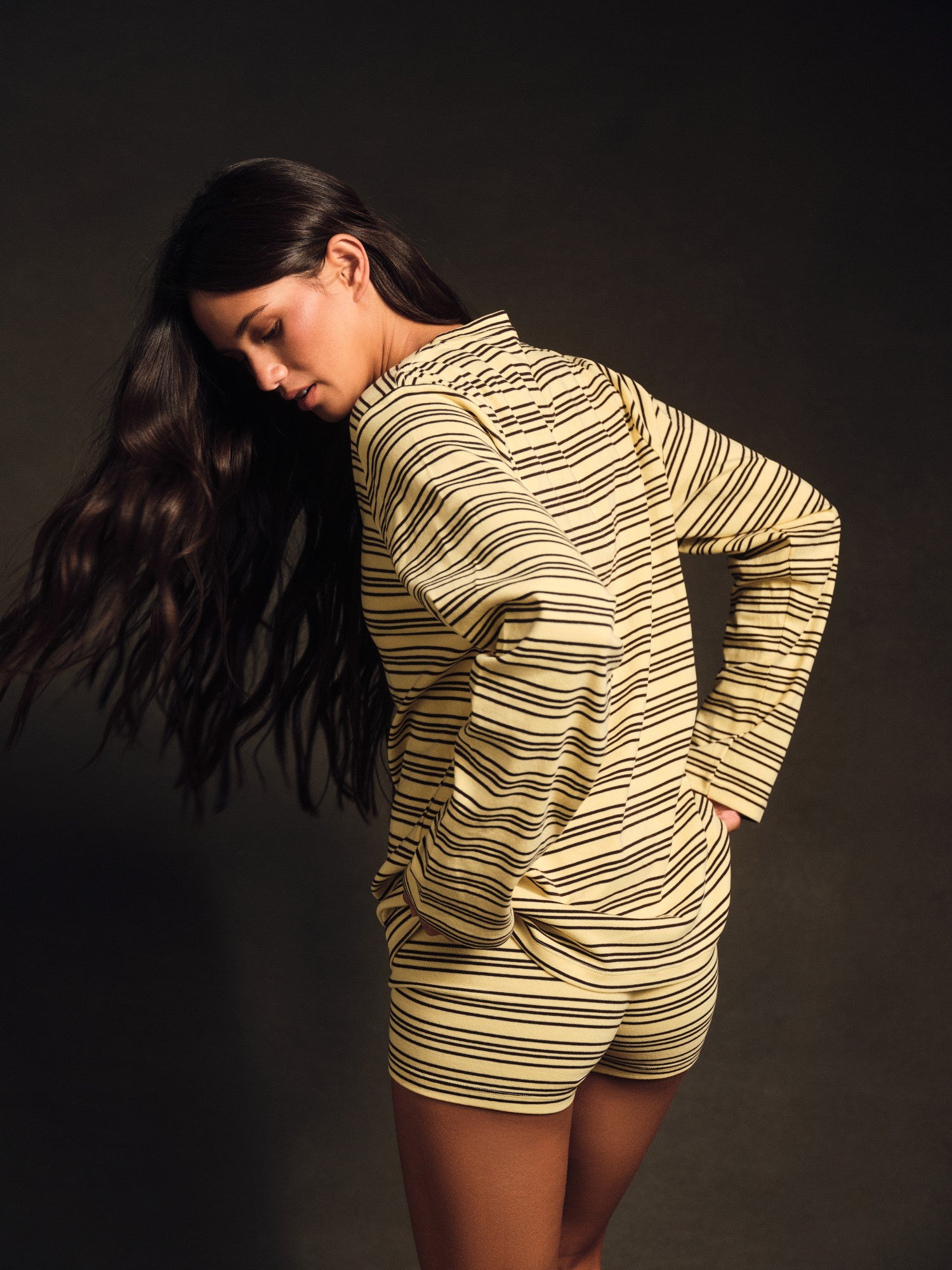STRIPE JERSEY STRIPE OVERSIZED LONG SLEEVE - SPARKLER | SET ACTIVE