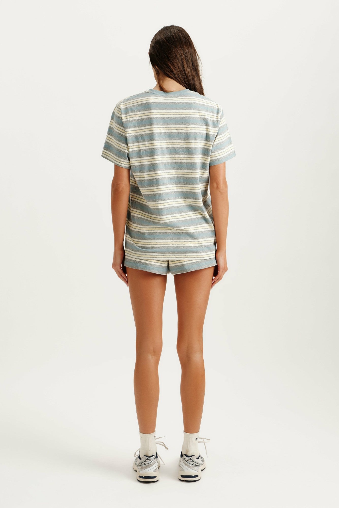 CLASSIC COTTON DAILY STRIPE BOYFRIEND TEE - CASSETTE | SET ACTIVE