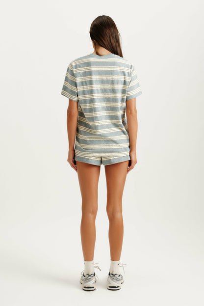 CLASSIC COTTON DAILY STRIPE BOYFRIEND TEE - CASSETTE | SET ACTIVE