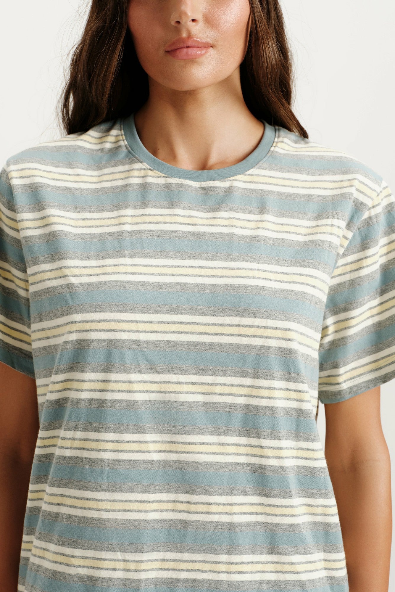 CLASSIC COTTON DAILY STRIPE BOYFRIEND TEE - CASSETTE | SET ACTIVE
