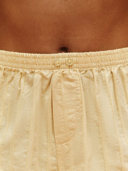 STRIPED JACQUARD LINE BOXER SHORTS - BUTTER | SET ACTIVE