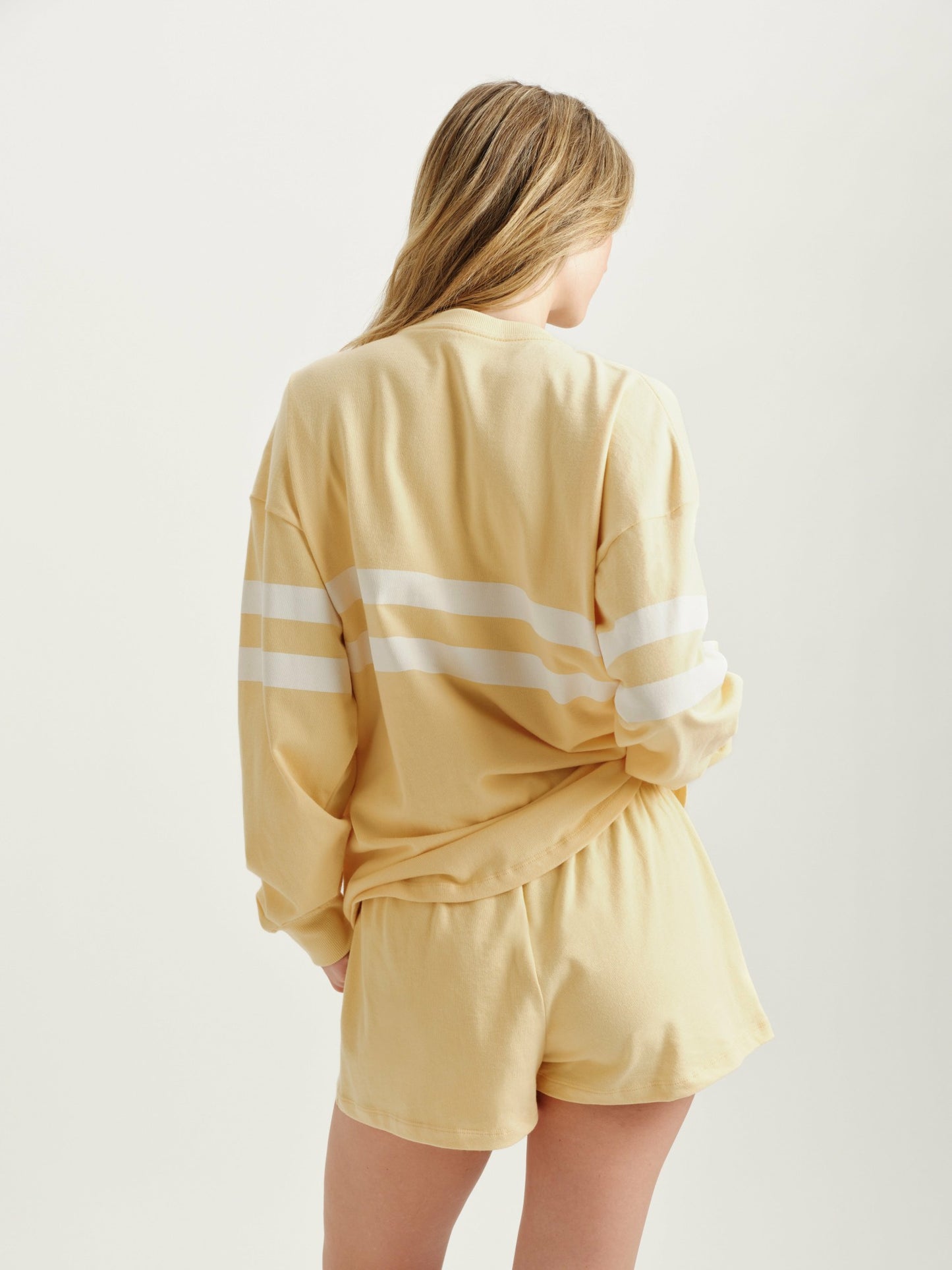 HEAVY COTTON EASY STRIPE LONG SLEEVE - BUTTER | SET ACTIVE