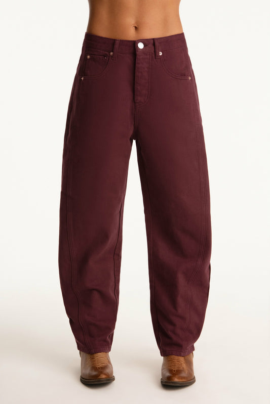 SET X PARKE HORSESHOE JEANS - RHUBARB | SET ACTIVE