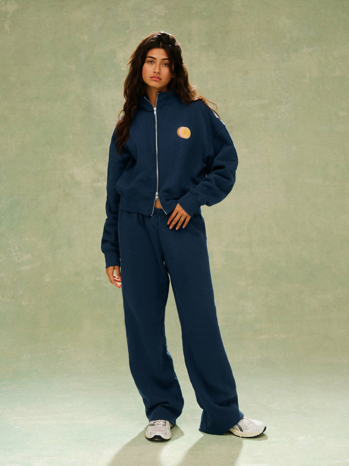 MIDWEIGHT SWEATS STAPLE SET FUNNEL ZIP - SPEARMINT | SET ACTIVE
