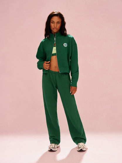 MIDWEIGHT SWEATS STAPLE SET FUNNEL ZIP - LAWN | SET ACTIVE