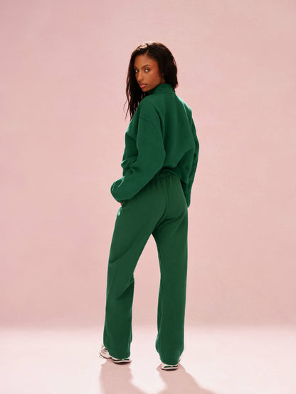 MIDWEIGHT SWEATS STAPLE SET FUNNEL ZIP - LAWN | SET ACTIVE