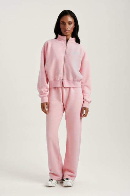 MIDWEIGHT SWEATS STAPLE SET FUNNEL ZIP - BLUSH | SET ACTIVE