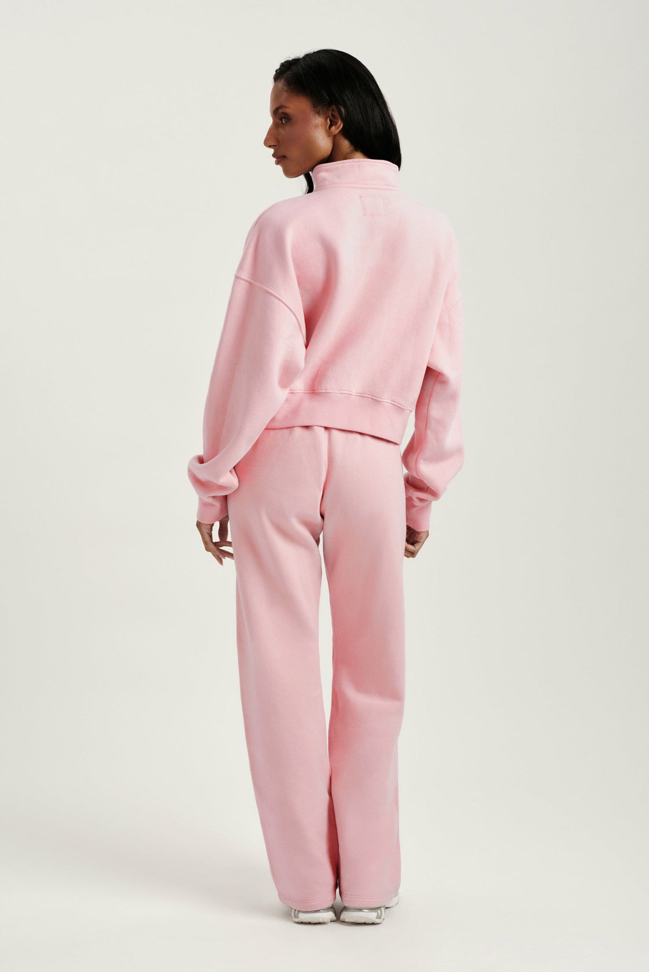 MIDWEIGHT SWEATS STAPLE SET FUNNEL ZIP - BLUSH | SET ACTIVE