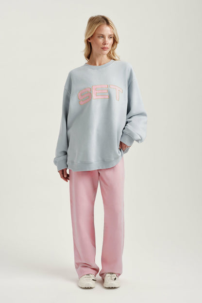 MIDWEIGHT SWEATS STAPLE STRAIGHT LEG SWEATPANTS - INVERSE BLUSH | SET ACTIVE
