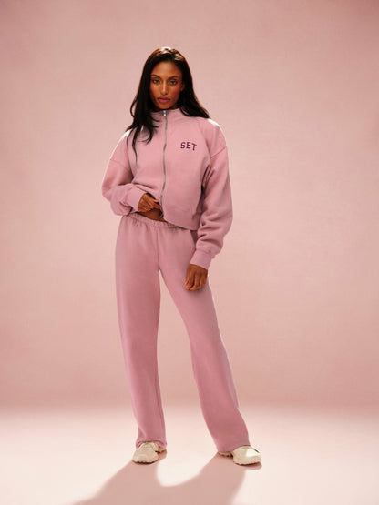 MIDWEIGHT SWEATS STAPLE STRAIGHT LEG SWEATPANTS - INVERSE ROSEBUD | SET ACTIVE