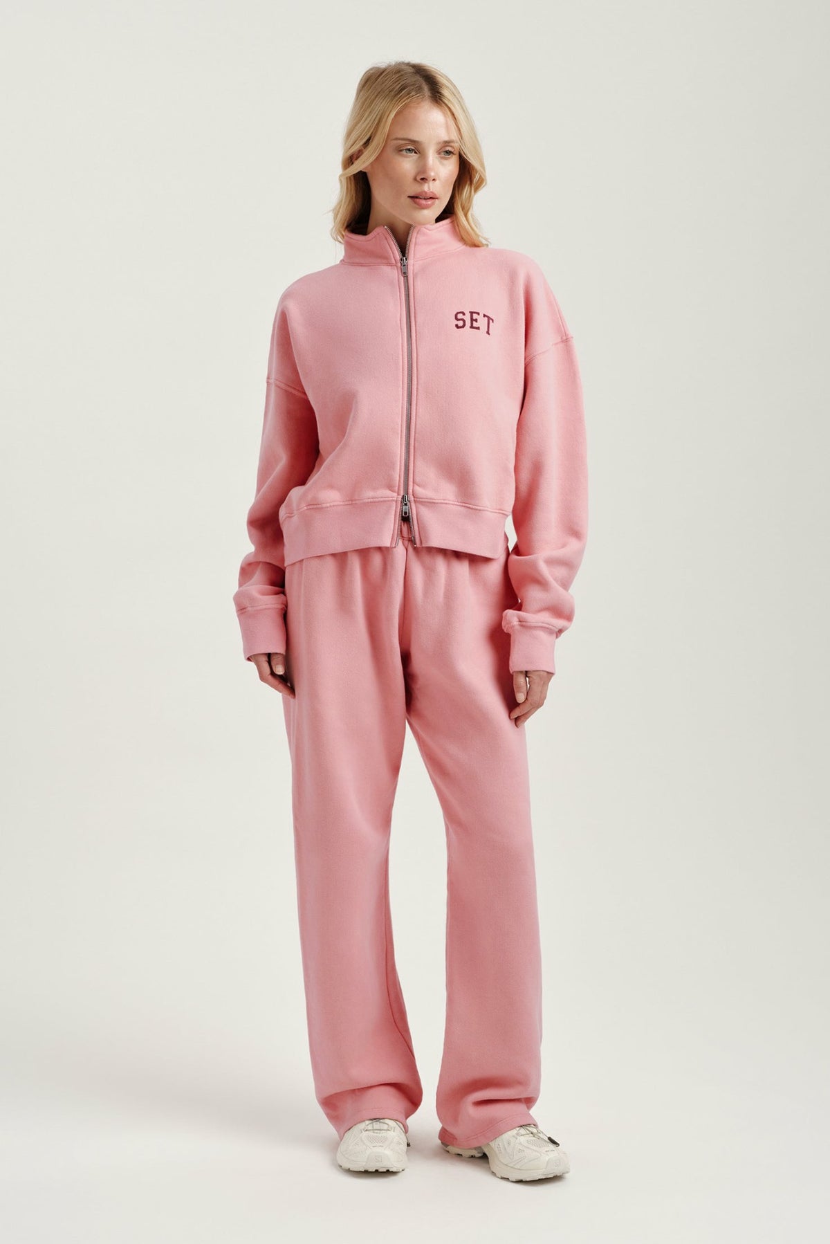 MIDWEIGHT SWEATS STAPLE STRAIGHT LEG SWEATPANTS - INVERSE ROSEBUD | SET ACTIVE
