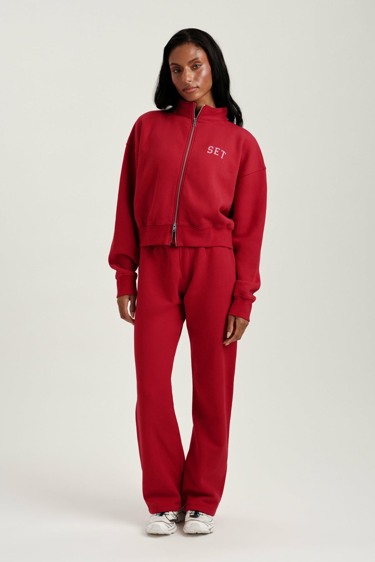 MIDWEIGHT SWEATS STAPLE SET FUNNEL ZIP - SONNET | SET ACTIVE