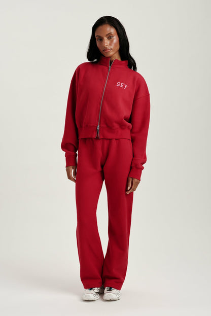 MIDWEIGHT SWEATS STAPLE SET FUNNEL ZIP - SONNET | SET ACTIVE