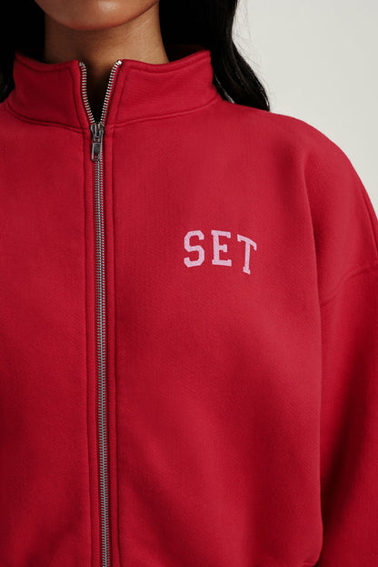 MIDWEIGHT SWEATS STAPLE SET FUNNEL ZIP - SONNET | SET ACTIVE