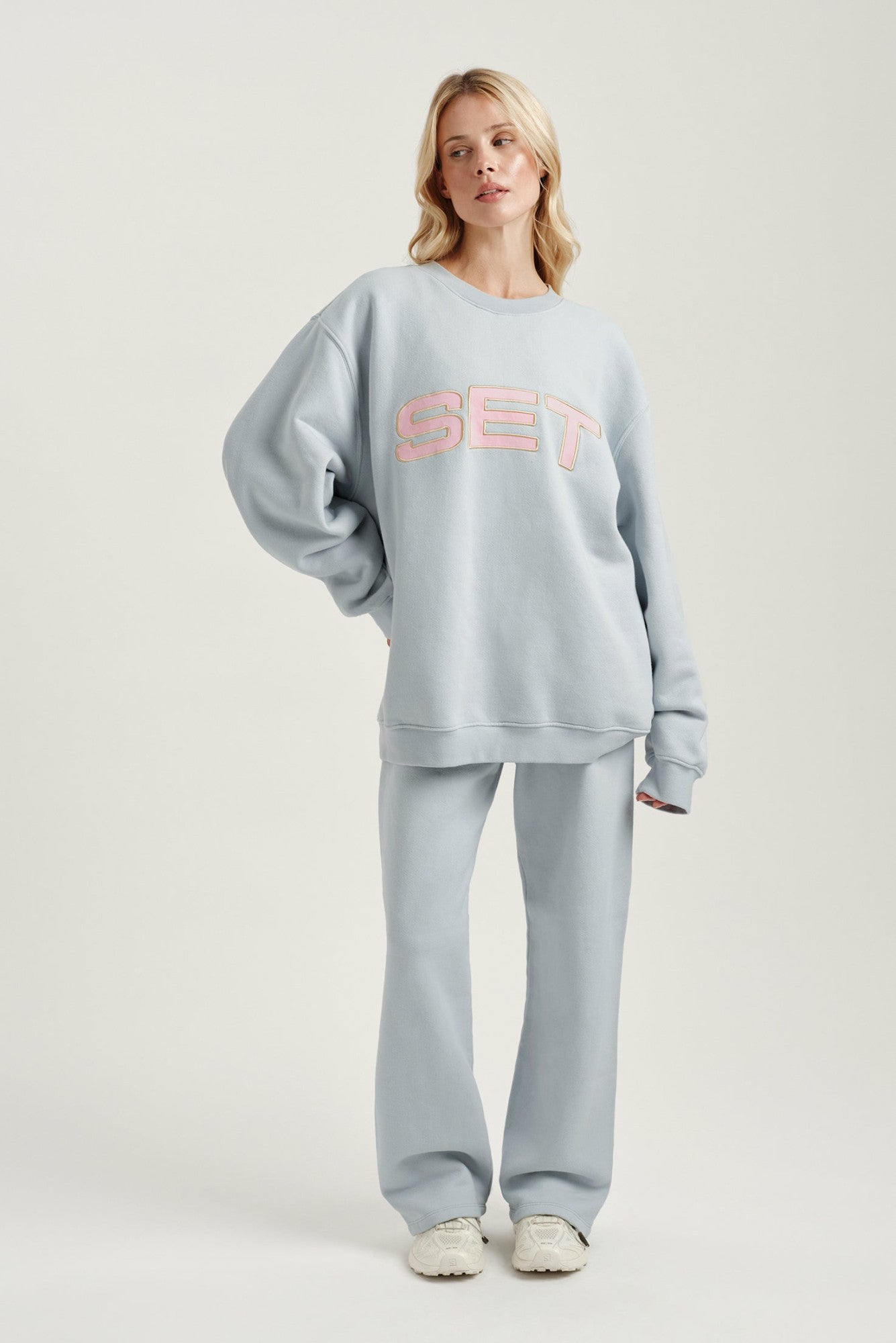 MIDWEIGHT SWEATS STAPLE STRAIGHT LEG SWEATPANTS - BLUSH | SET ACTIVE
