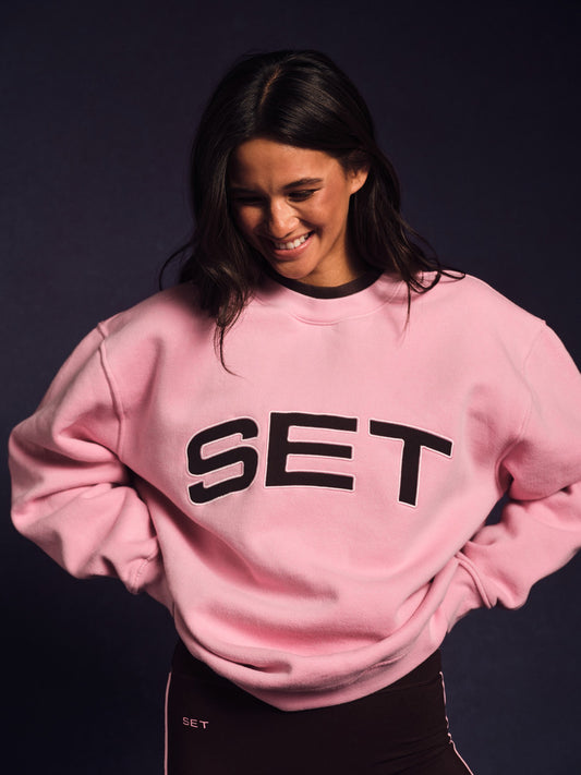 MIDWEIGHT SWEATS STAPLE SET LAYERED CREWNECK - SWIRL | SET ACTIVE