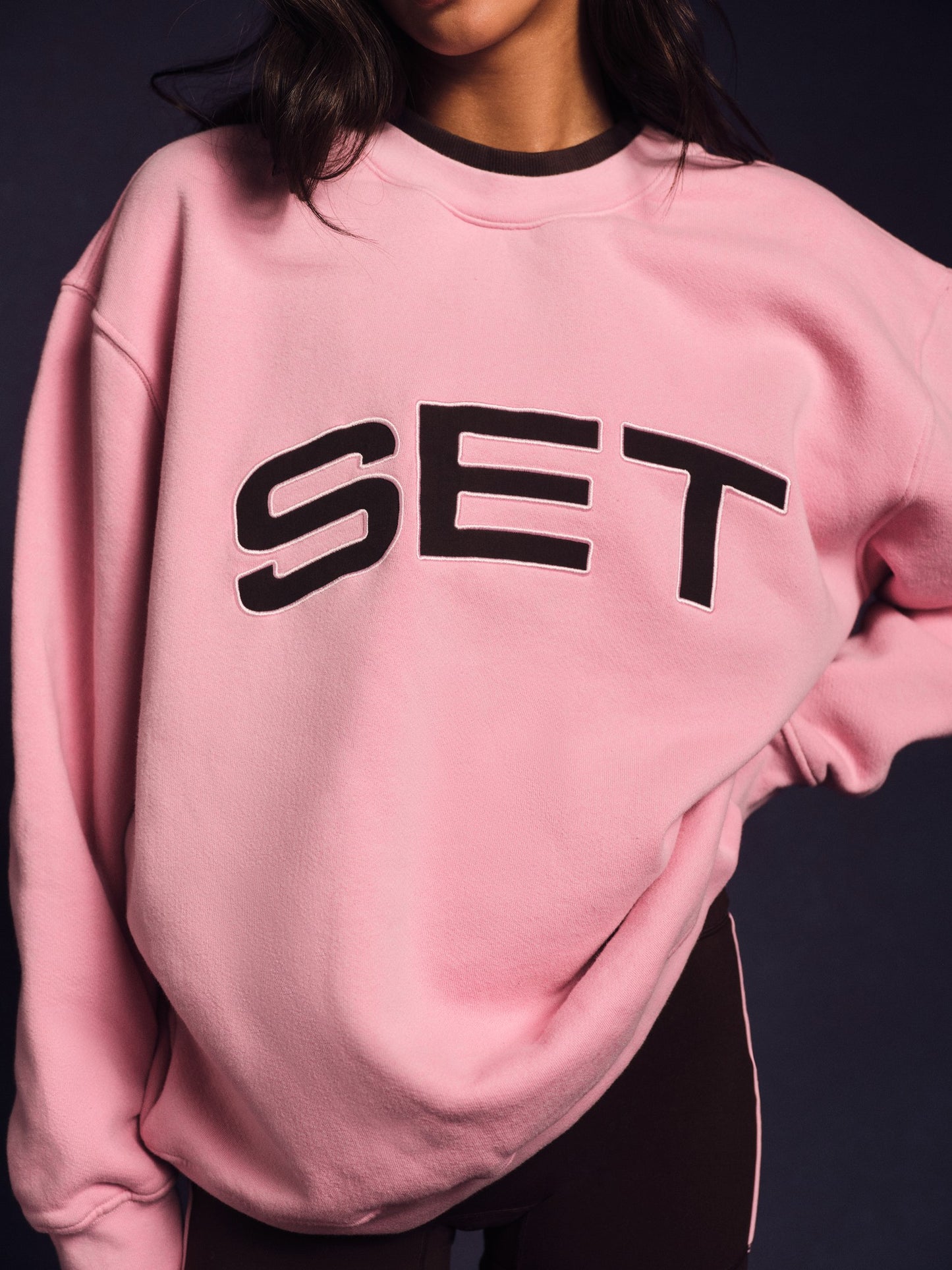MIDWEIGHT SWEATS STAPLE SET LAYERED CREWNECK - SWIRL | SET ACTIVE