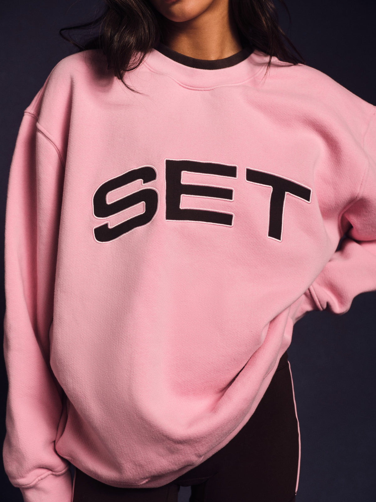 MIDWEIGHT SWEATS STAPLE SET LAYERED CREWNECK - SWIRL | SET ACTIVE
