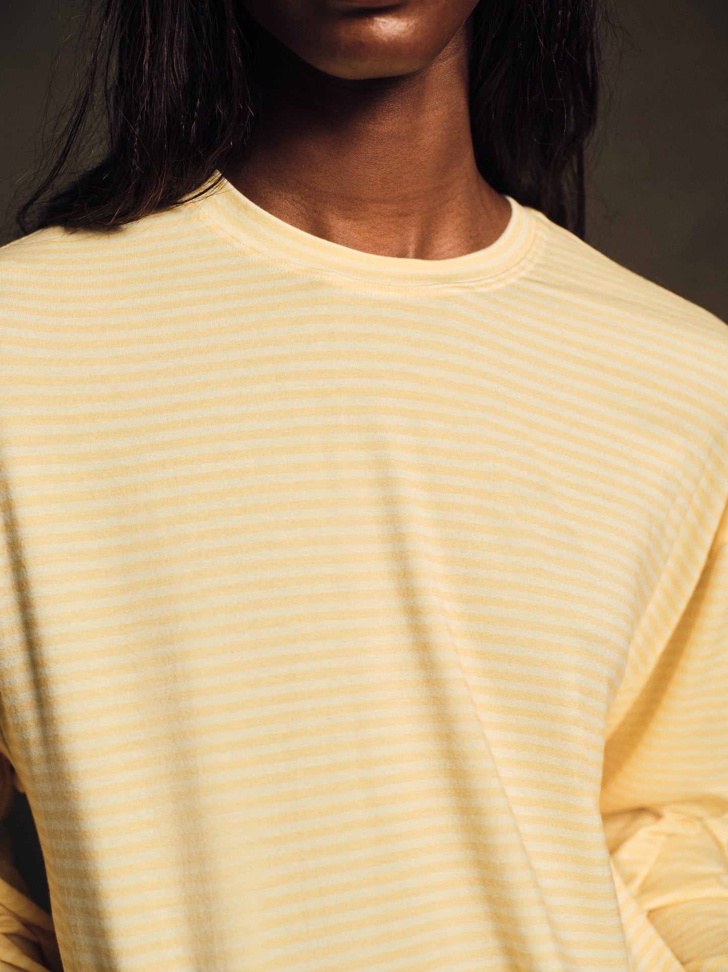 SLEEP JERSEY COMFORT STRIPE BOXY LONG SLEEVE - TAFFY | SET ACTIVE