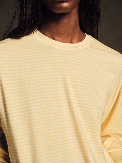 SLEEP JERSEY COMFORT STRIPE BOXY LONG SLEEVE - TAFFY | SET ACTIVE
