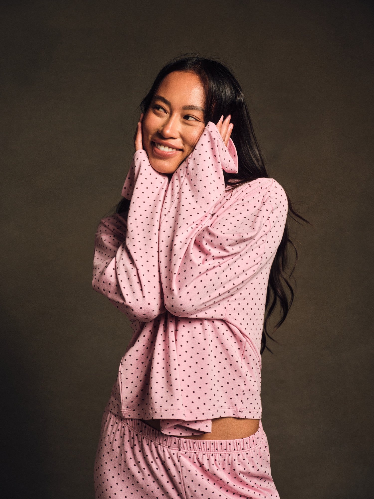 SLEEP JERSEY COMFORT POLKA DOT BOXY LONG SLEEVE - SWIRL | SET ACTIVE