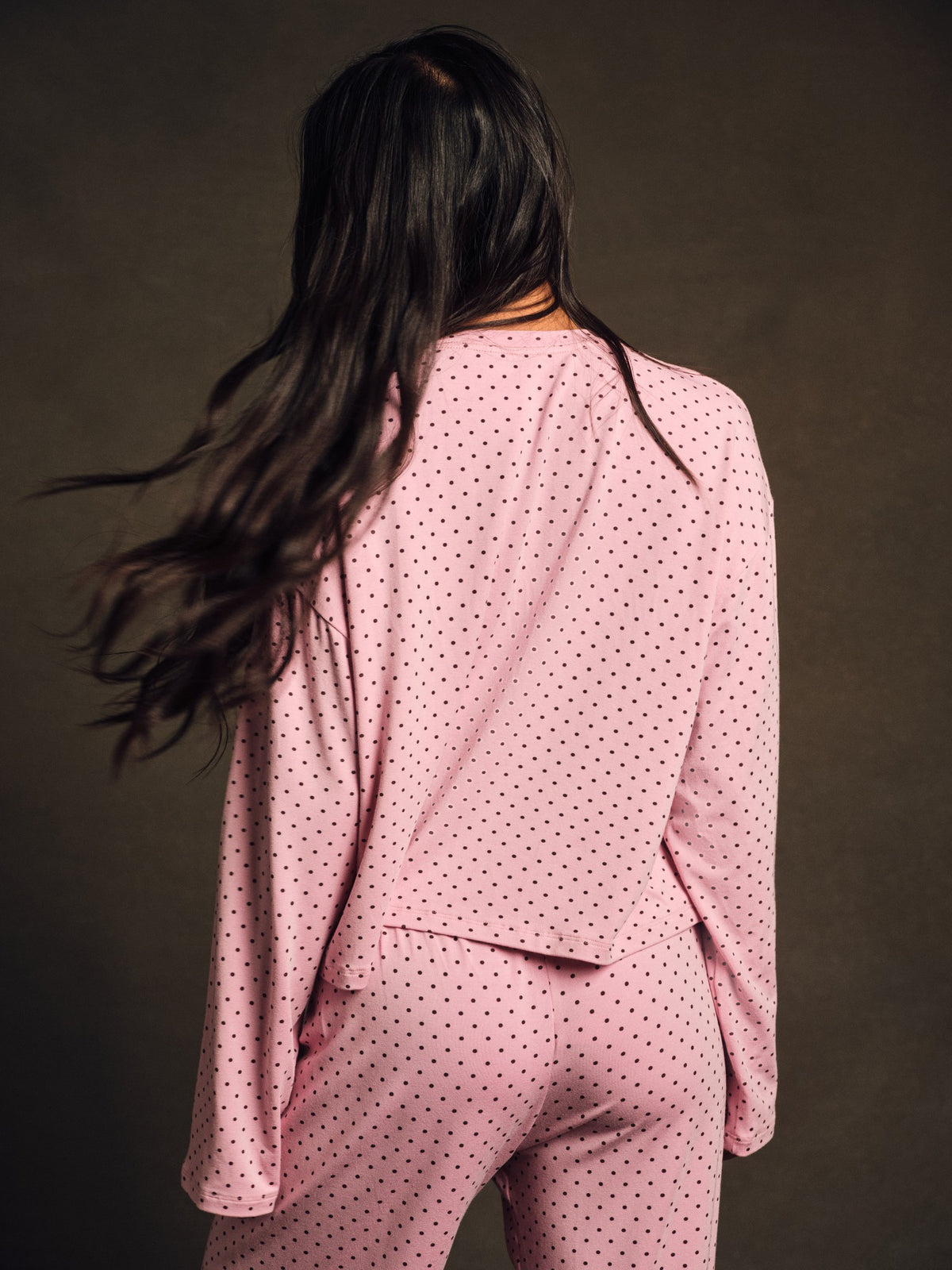 SLEEP JERSEY COMFORT POLKA DOT BOXY LONG SLEEVE - SWIRL | SET ACTIVE