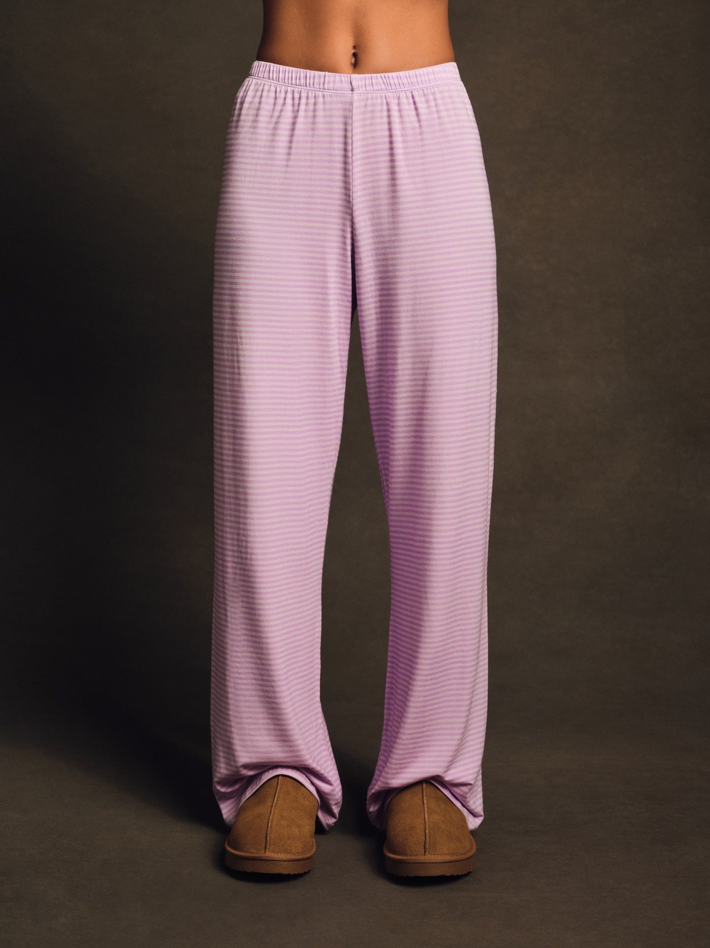 SLEEP JERSEY COMFORT STRIPE SLEEP PANTS - BUTTERCREAM | SET ACTIVE