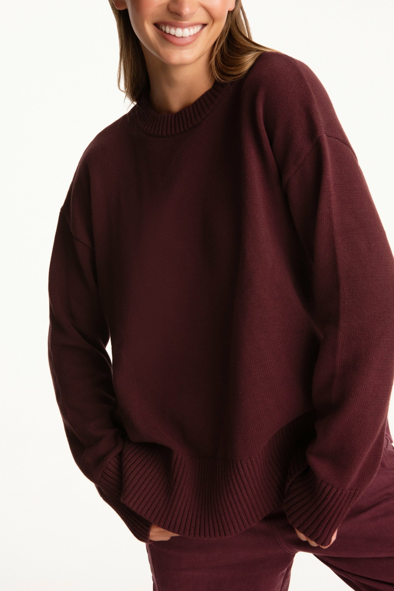SET X PARKE COTTON CREWNECK - RHUBARB | SET ACTIVE