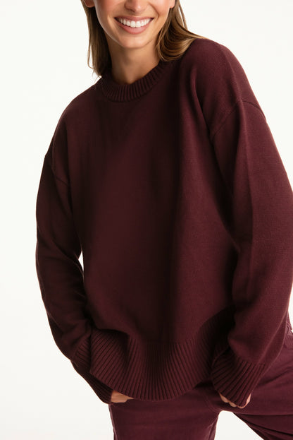 SET X PARKE COTTON CREWNECK - RHUBARB | SET ACTIVE