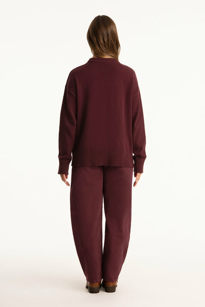 SET X PARKE COTTON CREWNECK - RHUBARB | SET ACTIVE