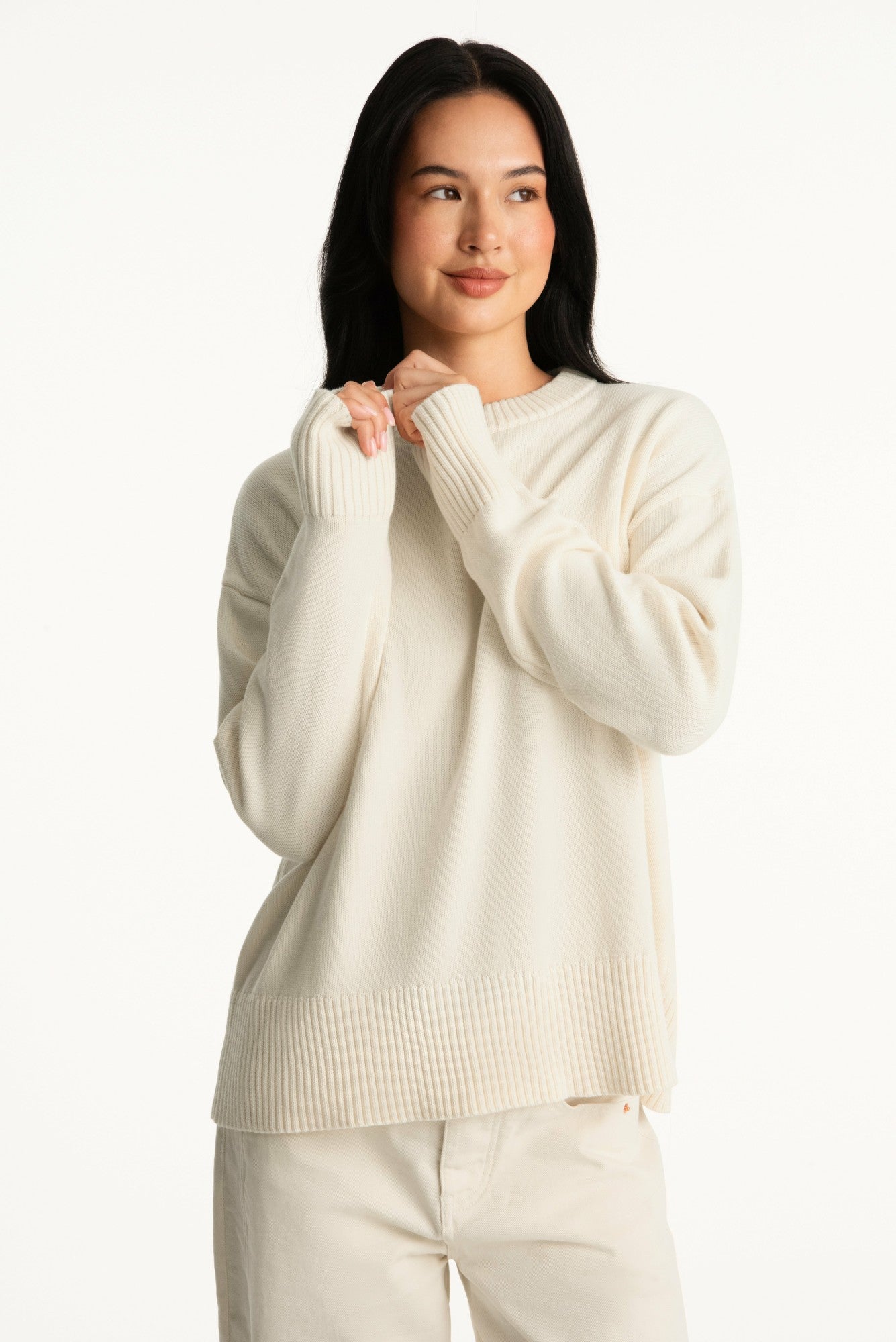 SET X PARKE COTTON CREWNECK - CREAM | SET ACTIVE