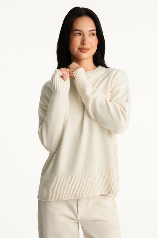 SET X PARKE COTTON CREWNECK - CREAM | SET ACTIVE