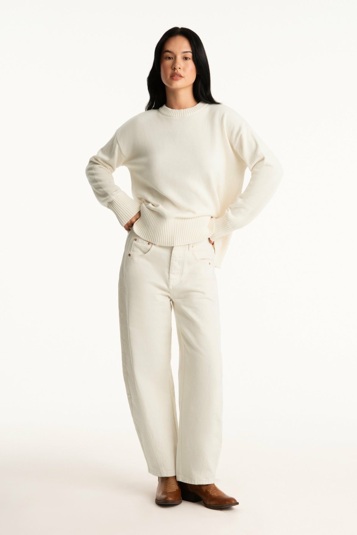 SET X PARKE COTTON CREWNECK - CREAM | SET ACTIVE