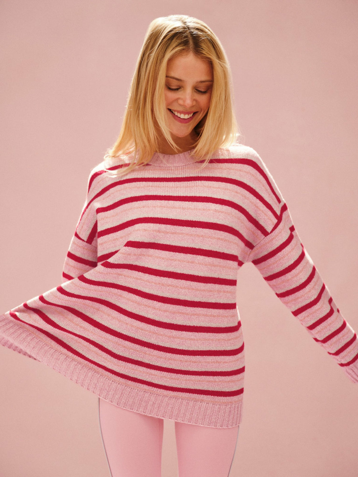 STUDIO KNIT STUDIO KNIT CREWNECK - BLUSH | SET ACTIVE