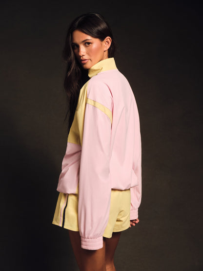 NYLON TRACK 90'S PULLOVER - TAFFY | SET ACTIVE