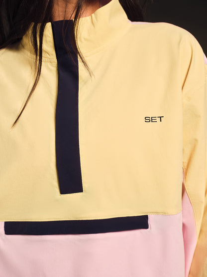 NYLON TRACK 90'S PULLOVER - TAFFY | SET ACTIVE