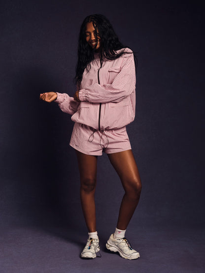 NYLON TRACK STRIPE LIFESTYLE ZIP UP - SWIRL | SET ACTIVE
