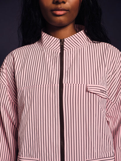 NYLON TRACK STRIPE LIFESTYLE ZIP UP - SWIRL | SET ACTIVE