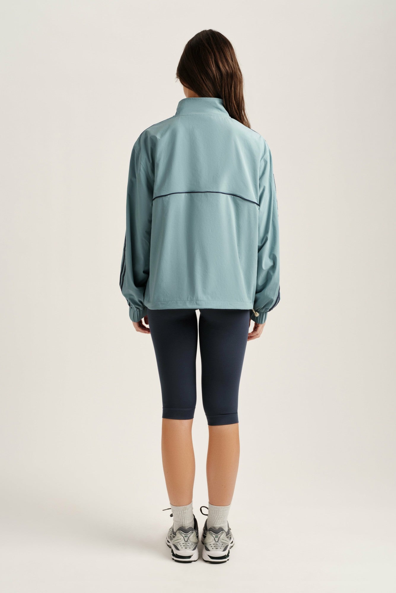 NYLON TRACK SEAM ZIP UP - WASHED | SET ACTIVE