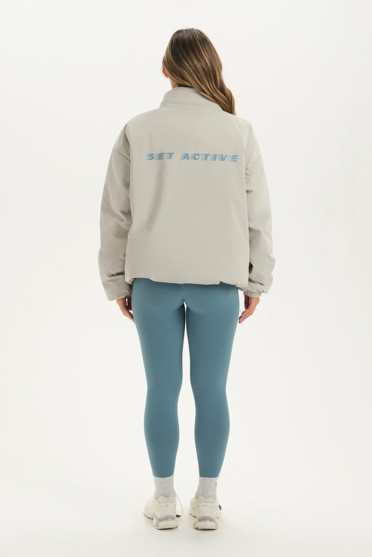 NYLON PUFF QUARTER SNAP JACKET - GLISTEN | SET ACTIVE