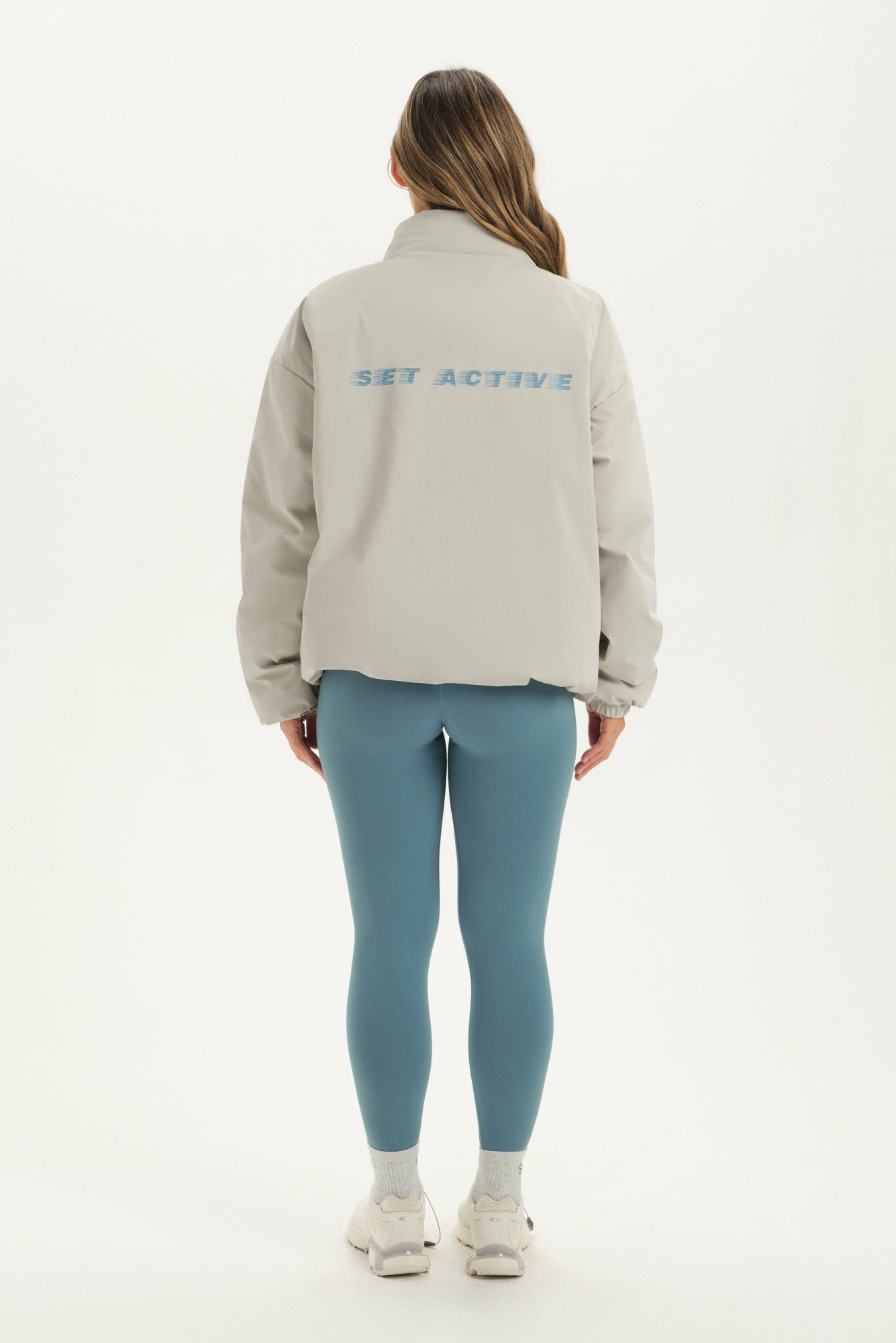 NYLON PUFF QUARTER SNAP JACKET - GLISTEN | SET ACTIVE