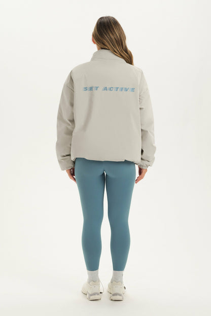 NYLON PUFF QUARTER SNAP JACKET - GLISTEN | SET ACTIVE