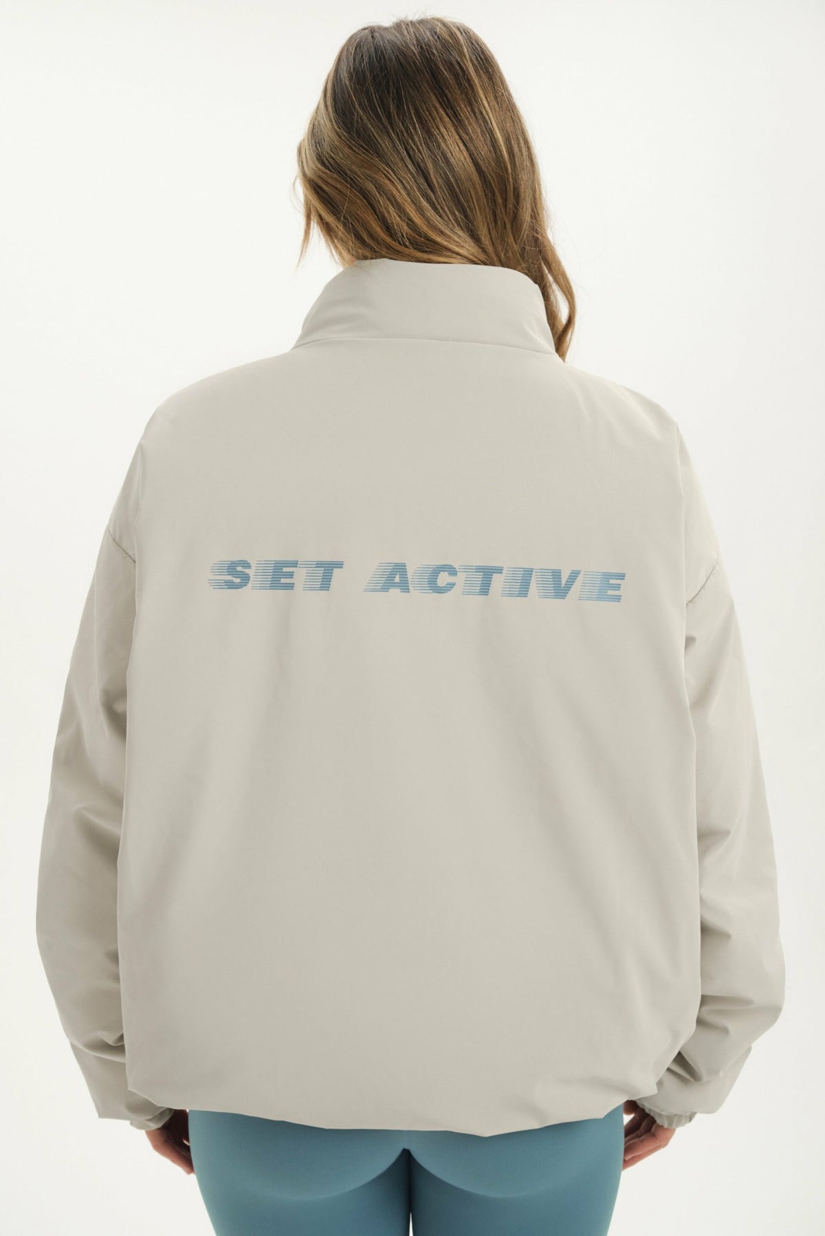 NYLON PUFF QUARTER SNAP JACKET - GLISTEN | SET ACTIVE