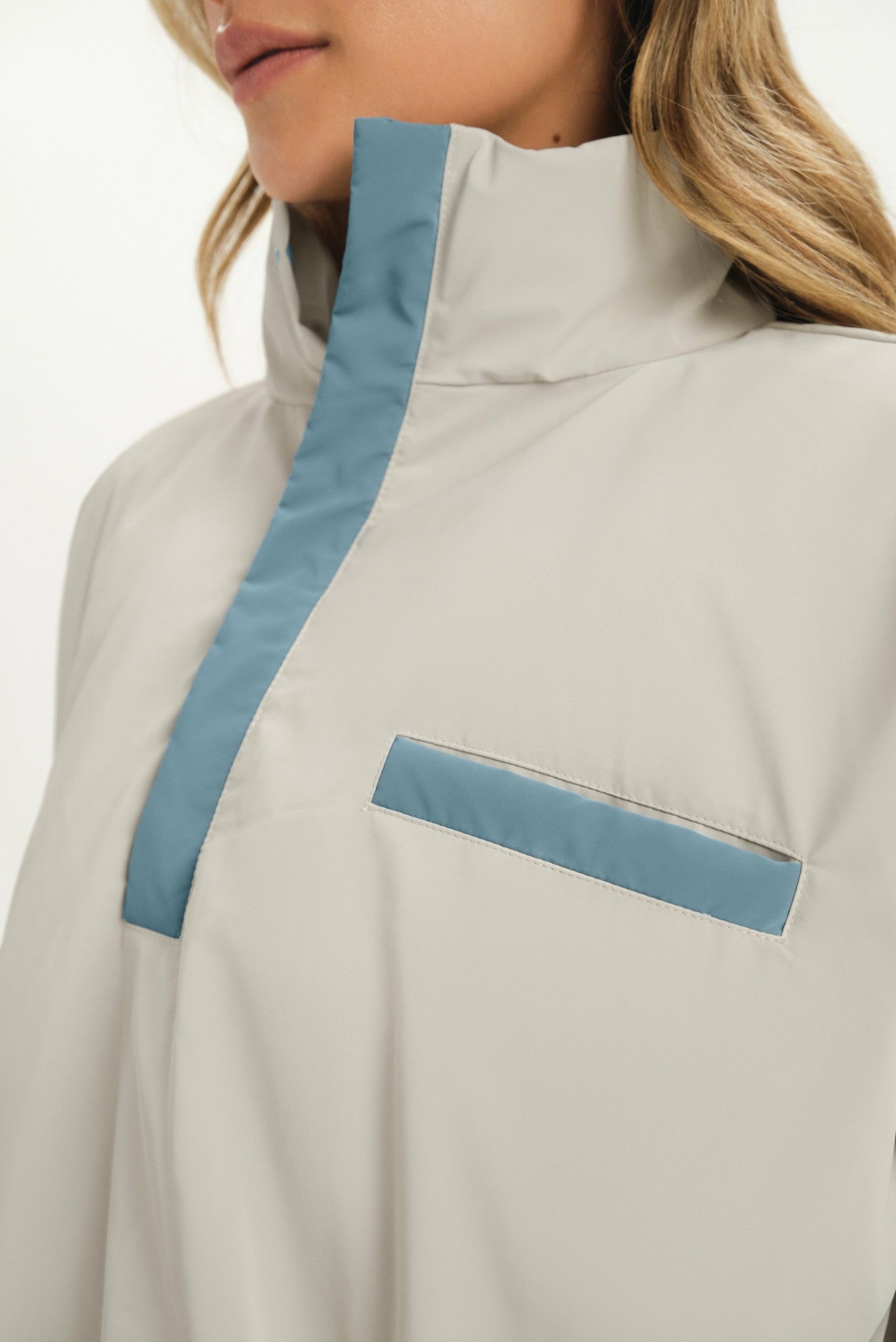 NYLON PUFF QUARTER SNAP JACKET - GLISTEN | SET ACTIVE