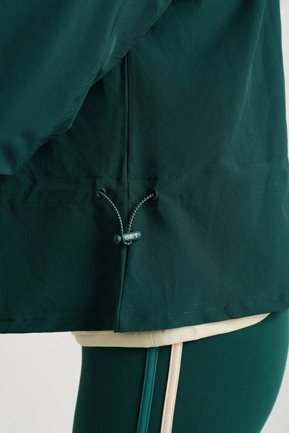 NYLON DUET CINCHED WINDBREAKER - PEAK | SET ACTIVE
